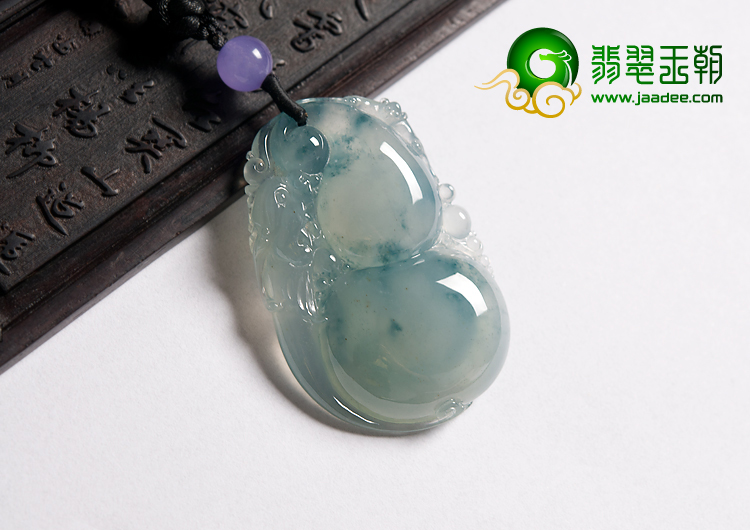 冰种飘花缅甸翡翠A货福禄寿挂件