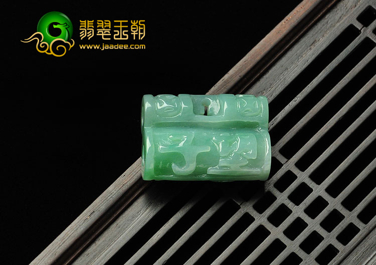糯冰种晴水飘翠缅甸翡翠A货望子成龙挂件