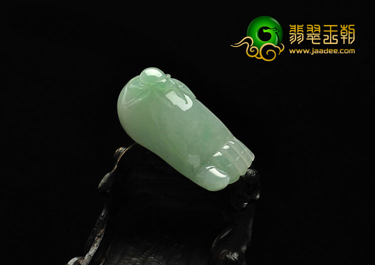 糯冰种晴水缅甸翡翠A货知足常乐挂件