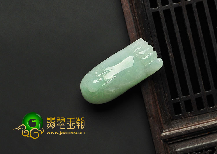 糯冰种晴水缅甸翡翠A货知足常乐挂件
