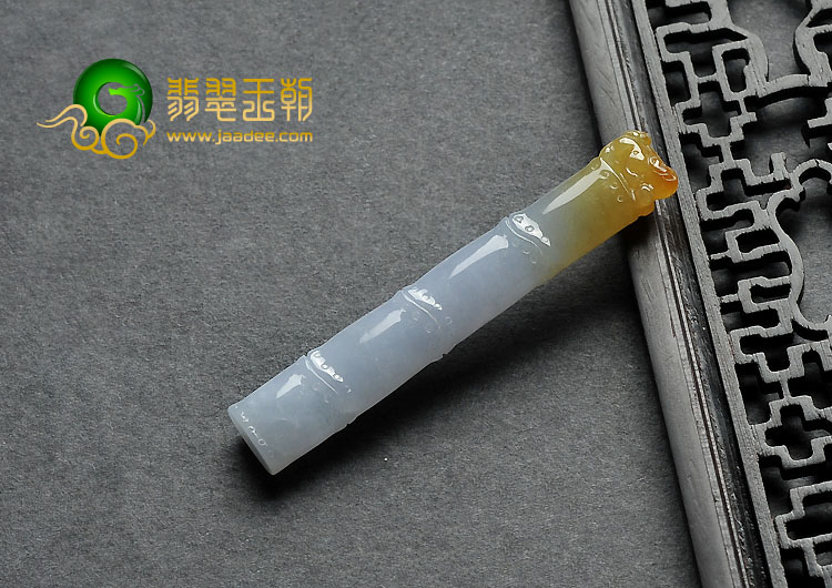 糯冰种紫罗兰黄翡缅甸翡翠A货节节高挂件
