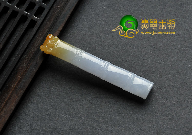 糯冰种紫罗兰黄翡缅甸翡翠A货节节高挂件