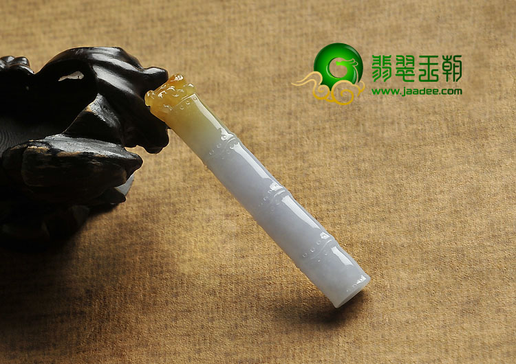 糯冰种紫罗兰黄翡缅甸翡翠A货节节高挂件