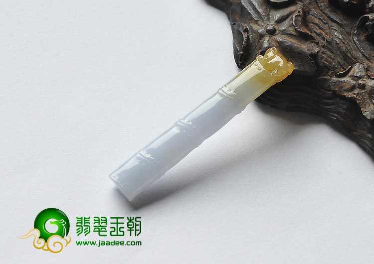 糯冰种紫罗兰黄翡缅甸翡翠A货节节高挂件