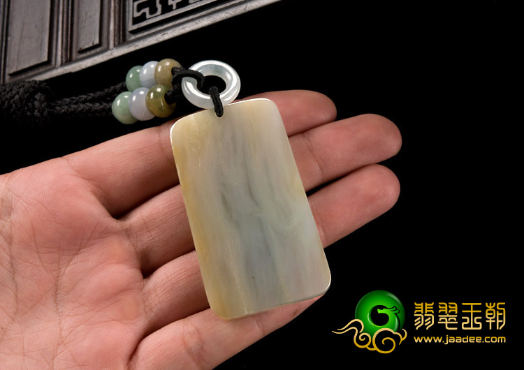 糯冰种褐翡缅甸翡翠A货子冈牌挂件