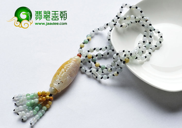 糯冰种黄翡缅甸翡翠A货福柱挂件