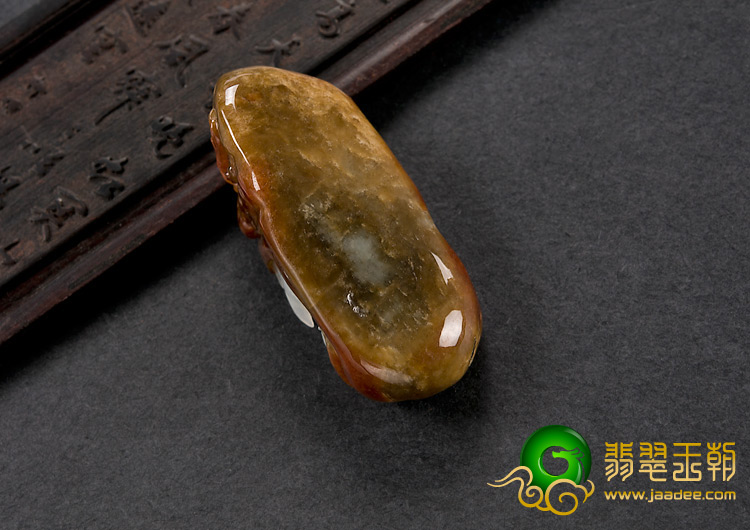 糯冰种褐红翡缅甸翡翠A货辟邪挂件