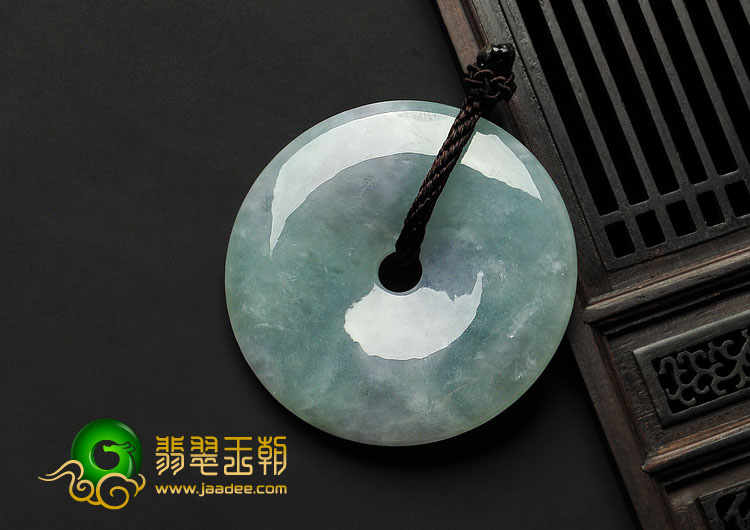 糯冰种晴水缅甸翡翠A货平安扣挂件