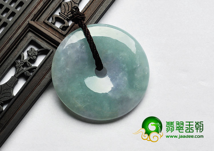 糯冰种晴水缅甸翡翠A货平安扣挂件