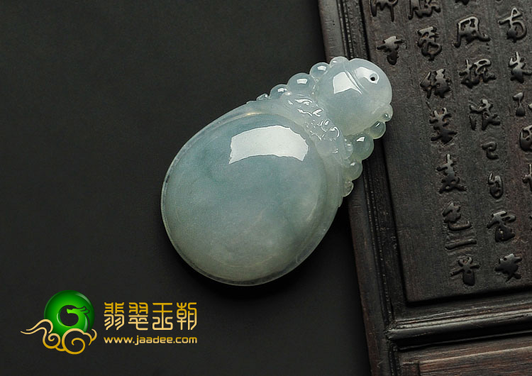 糯冰种晴水缅甸翡翠A货福在眼前挂件