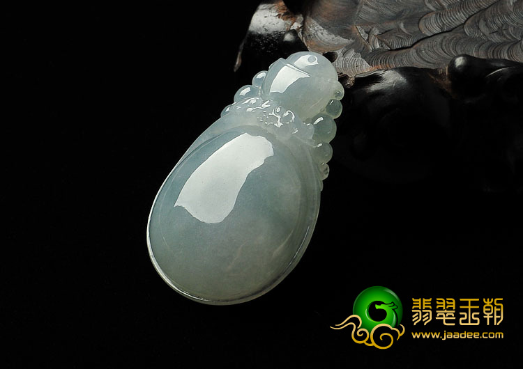糯冰种晴水缅甸翡翠A货福在眼前挂件