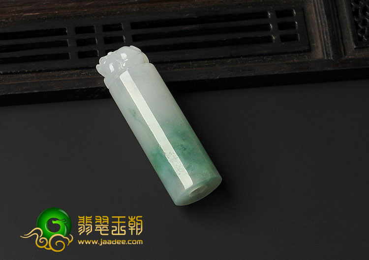 糯冰种飘花缅甸翡翠A货招财进宝挂件