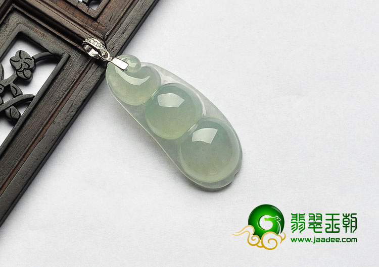 冰种晴水缅甸翡翠A货豆子挂件