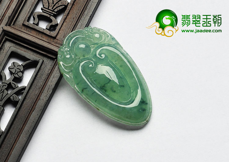 冰种晴水飘花缅甸翡翠A货福在眼前挂件