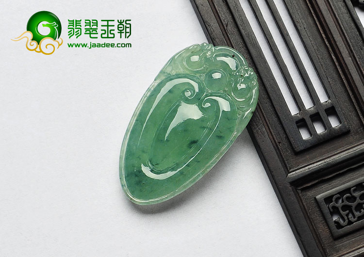 冰种晴水飘花缅甸翡翠A货福在眼前挂件