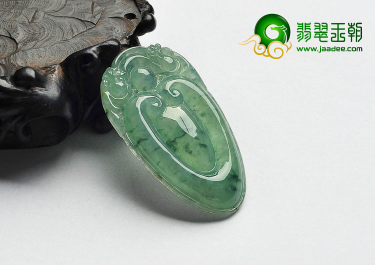 冰种晴水飘花缅甸翡翠A货福在眼前挂件