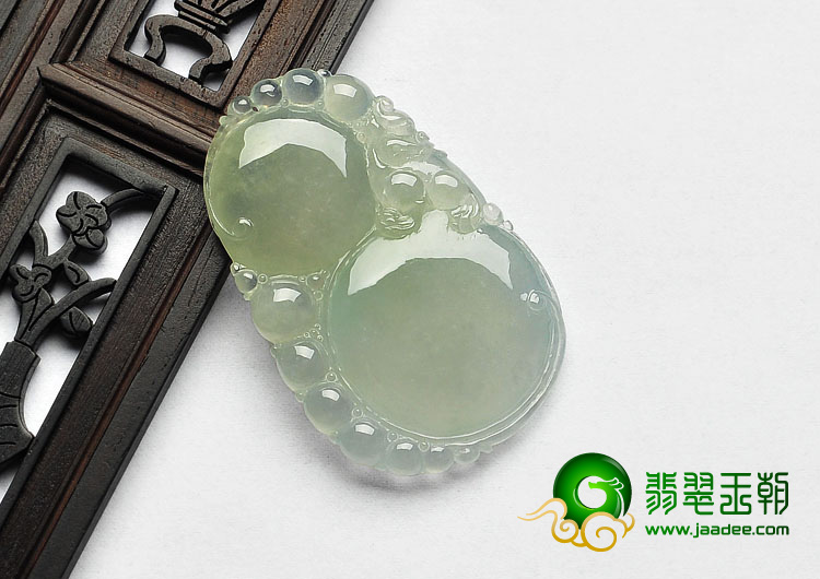 冰种晴水缅甸翡翠A货福禄寿挂件