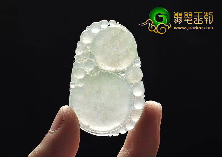冰种晴水缅甸翡翠A货福禄寿挂件