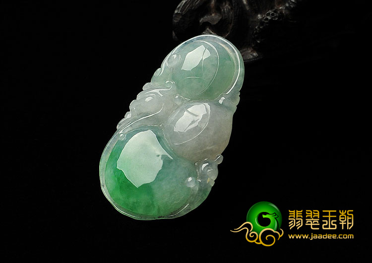 糯冰种飘翠缅甸翡翠A货福禄寿挂件