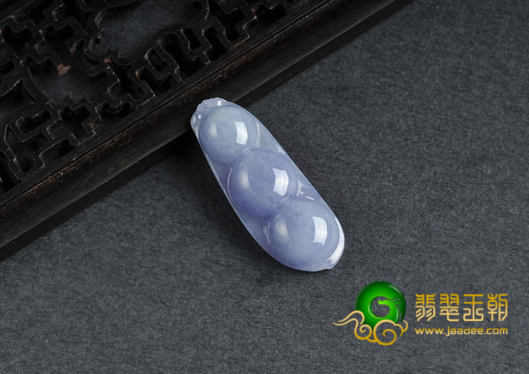 糯冰种紫罗兰缅甸翡翠A货四季豆挂件