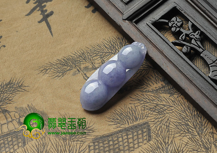 糯冰种紫罗兰缅甸翡翠A货四季豆挂件