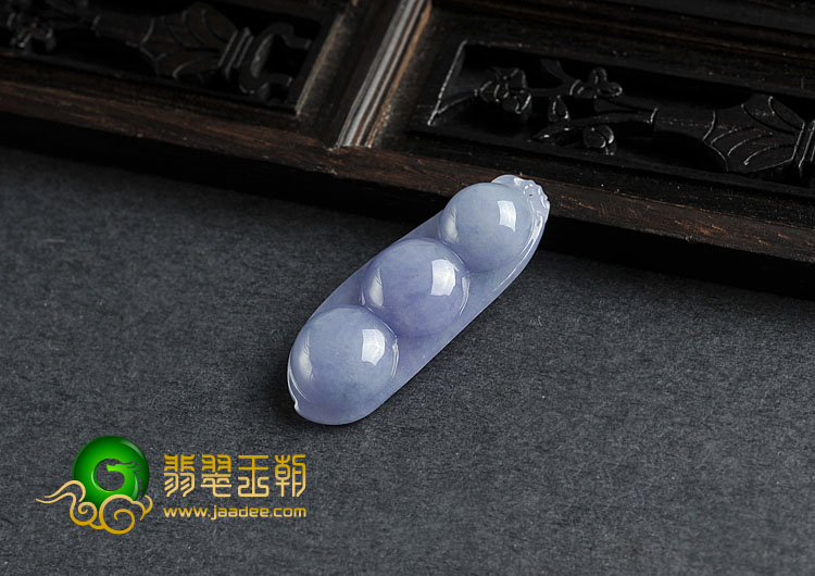 糯冰种紫罗兰缅甸翡翠A货四季豆挂件