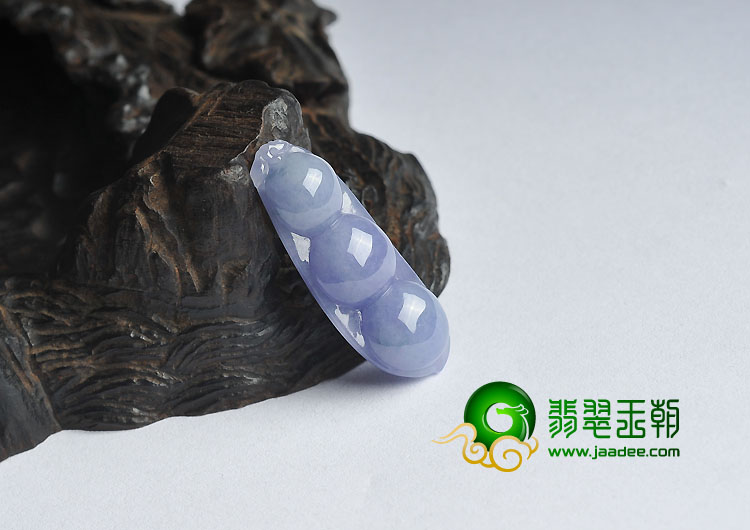 糯冰种紫罗兰缅甸翡翠A货四季豆挂件