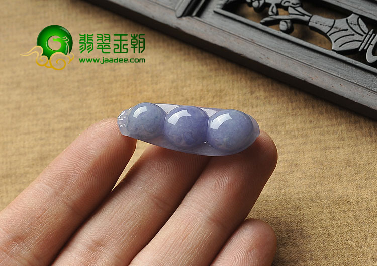 糯冰种紫罗兰缅甸翡翠A货四季豆挂件