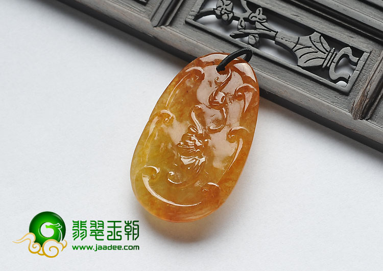 冰种红黄翡缅甸翡翠A货飞龙在天挂件