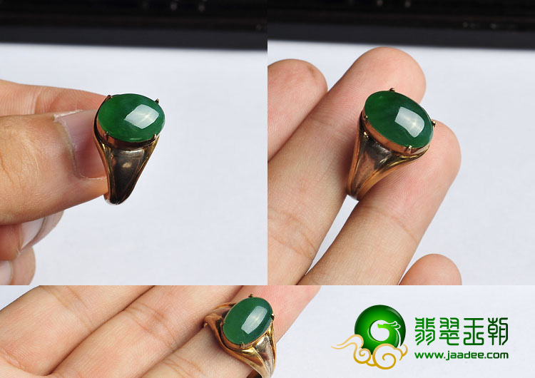 冰种菠菜绿缅甸翡翠A货戒面（单价）