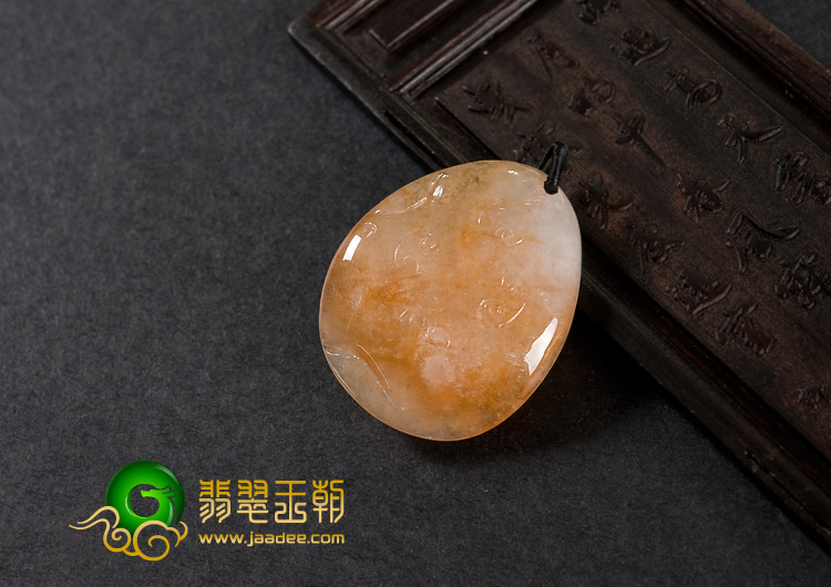 糯冰种红黄翡缅甸翡翠A货龙头挂件