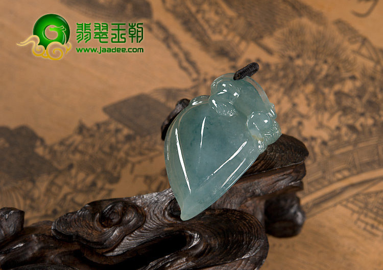 冰种晴水缅甸翡翠A货灵猴献寿挂件