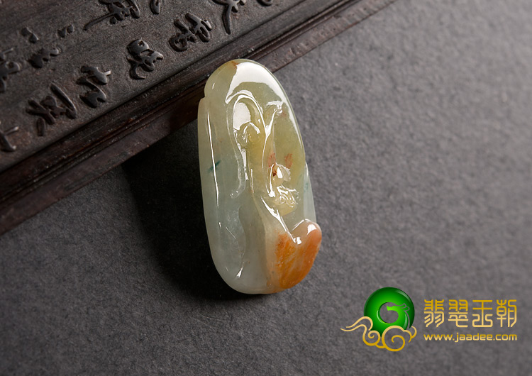 冰种红黄翡缅甸翡翠A货玉鼠运财挂件