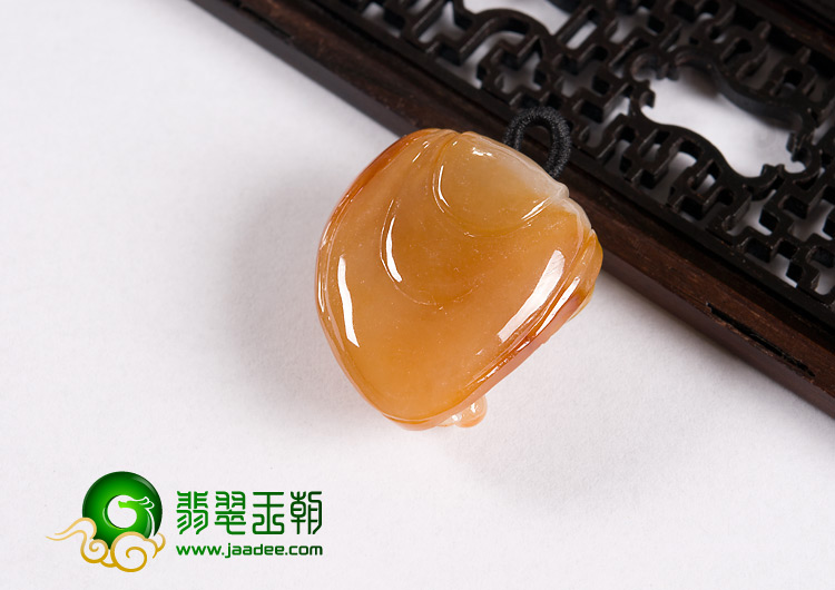 feicui糯冰种黄翡缅甸翡翠A货龙头挂件