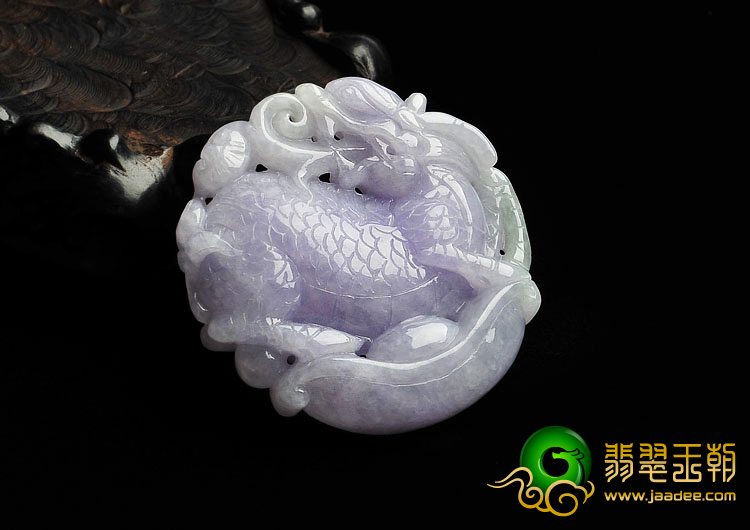 糯冰种紫罗兰缅甸翡翠A货貔貅挂件