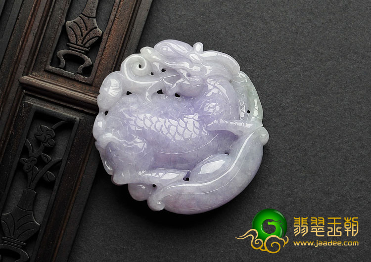 糯冰种紫罗兰缅甸翡翠A货貔貅挂件