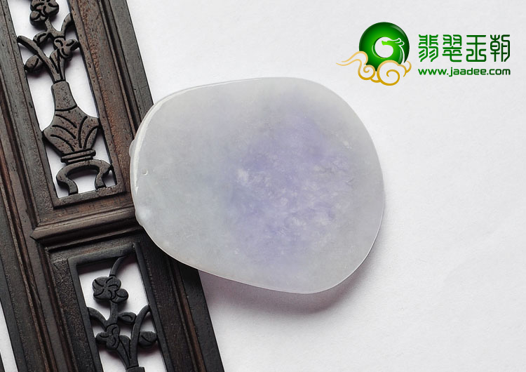 糯冰种淡紫罗兰缅甸翡翠A货马牌挂件