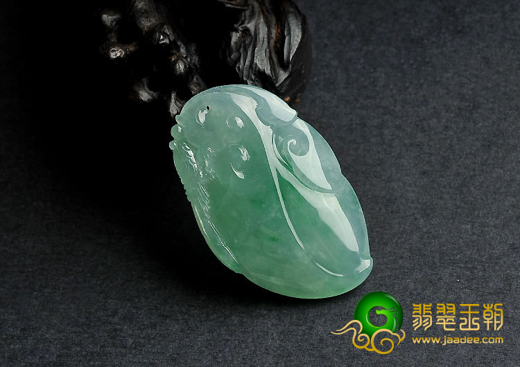 冰种苹果绿缅甸翡翠A货吉鸟献寿挂件
