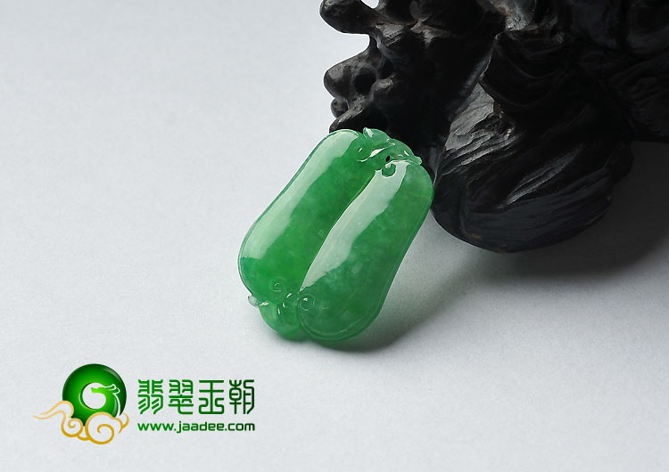 冰种正阳绿缅甸翡翠A货玉扇挂件