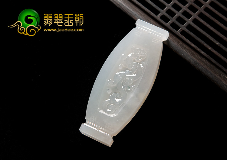 冰种缅甸翡翠A货仿古龙凤挂件