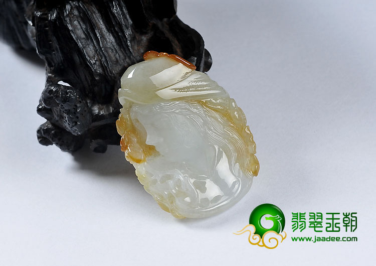 (超值推荐)冰种黄翡缅甸翡翠A货波斯少女挂件