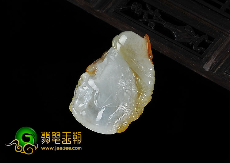 (超值推荐)冰种黄翡缅甸翡翠A货波斯少女挂件