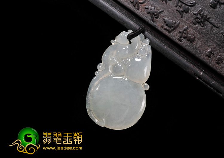 冰种晴水缅甸翡翠A货福禄寿挂件