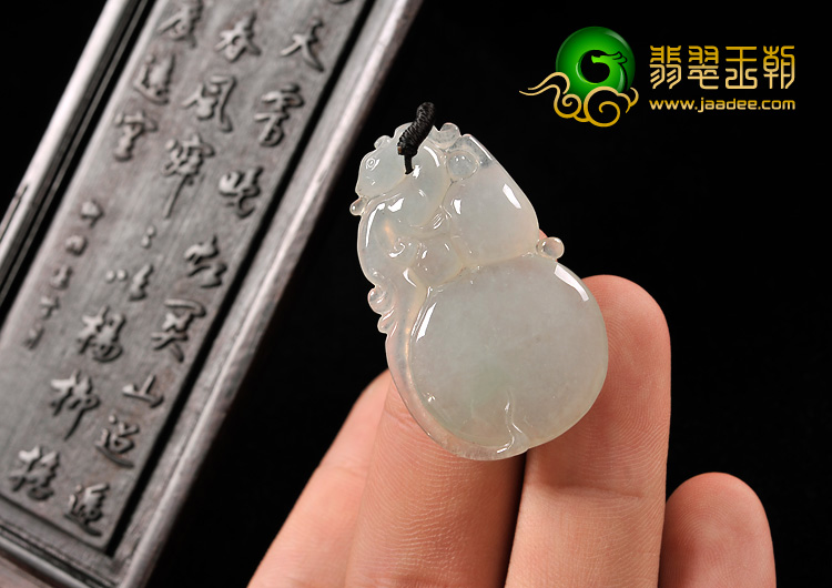 冰种晴水缅甸翡翠A货福禄寿挂件