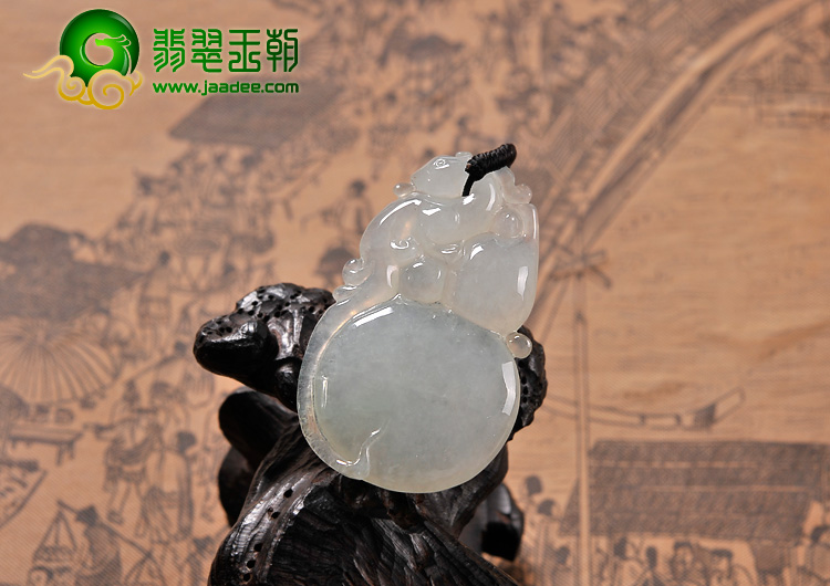 冰种晴水缅甸翡翠A货福禄寿挂件