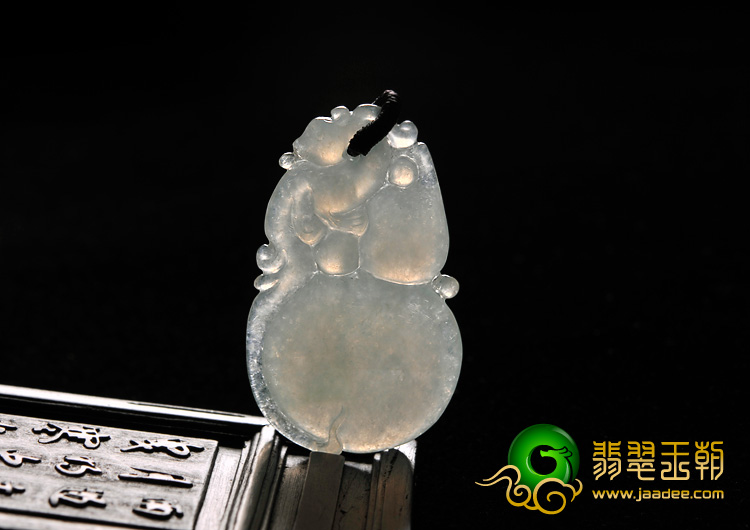 冰种晴水缅甸翡翠A货福禄寿挂件