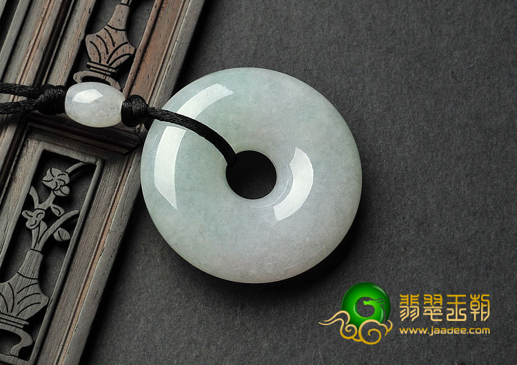 糯冰种晴水缅甸翡翠A货平安扣挂件