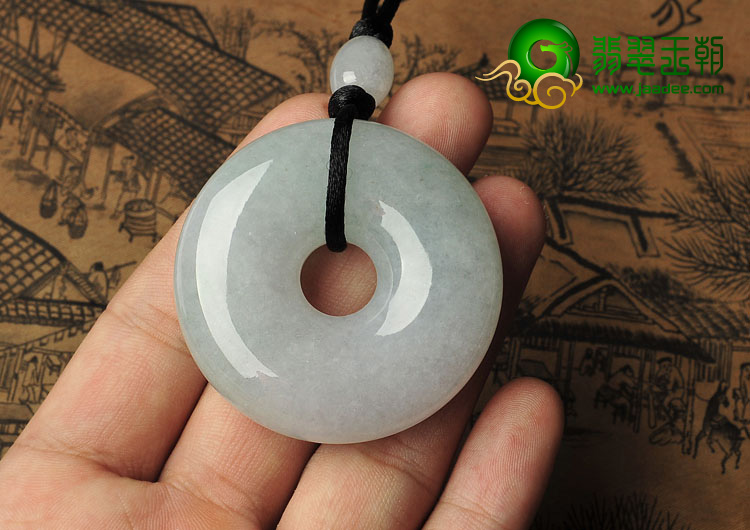 糯冰种晴水缅甸翡翠A货平安扣挂件