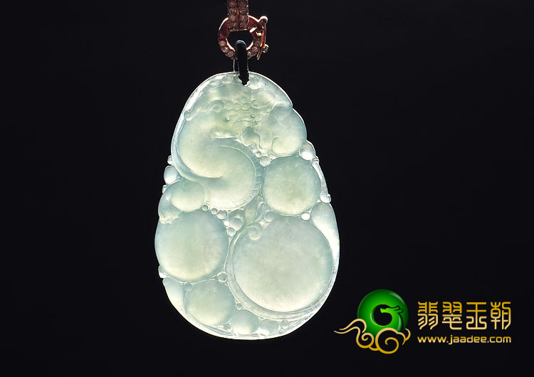 冰种晴水缅甸翡翠A货福禄寿挂件