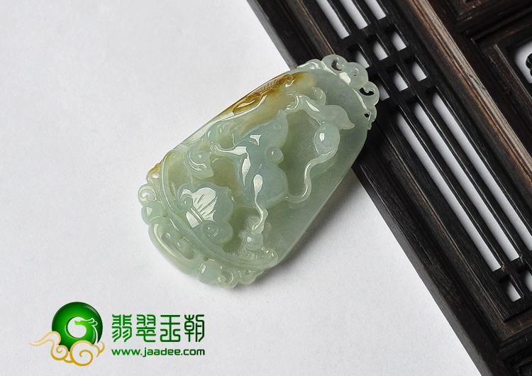 糯冰种晴水缅甸翡翠A货生肖鼠挂件